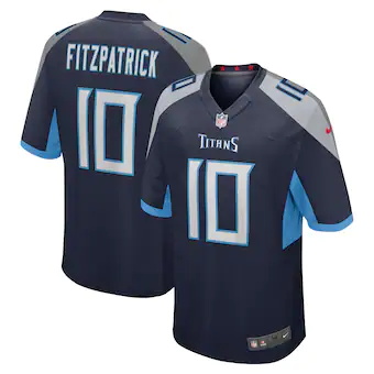 mens nike dez fitzpatrick navy tennessee titans game player